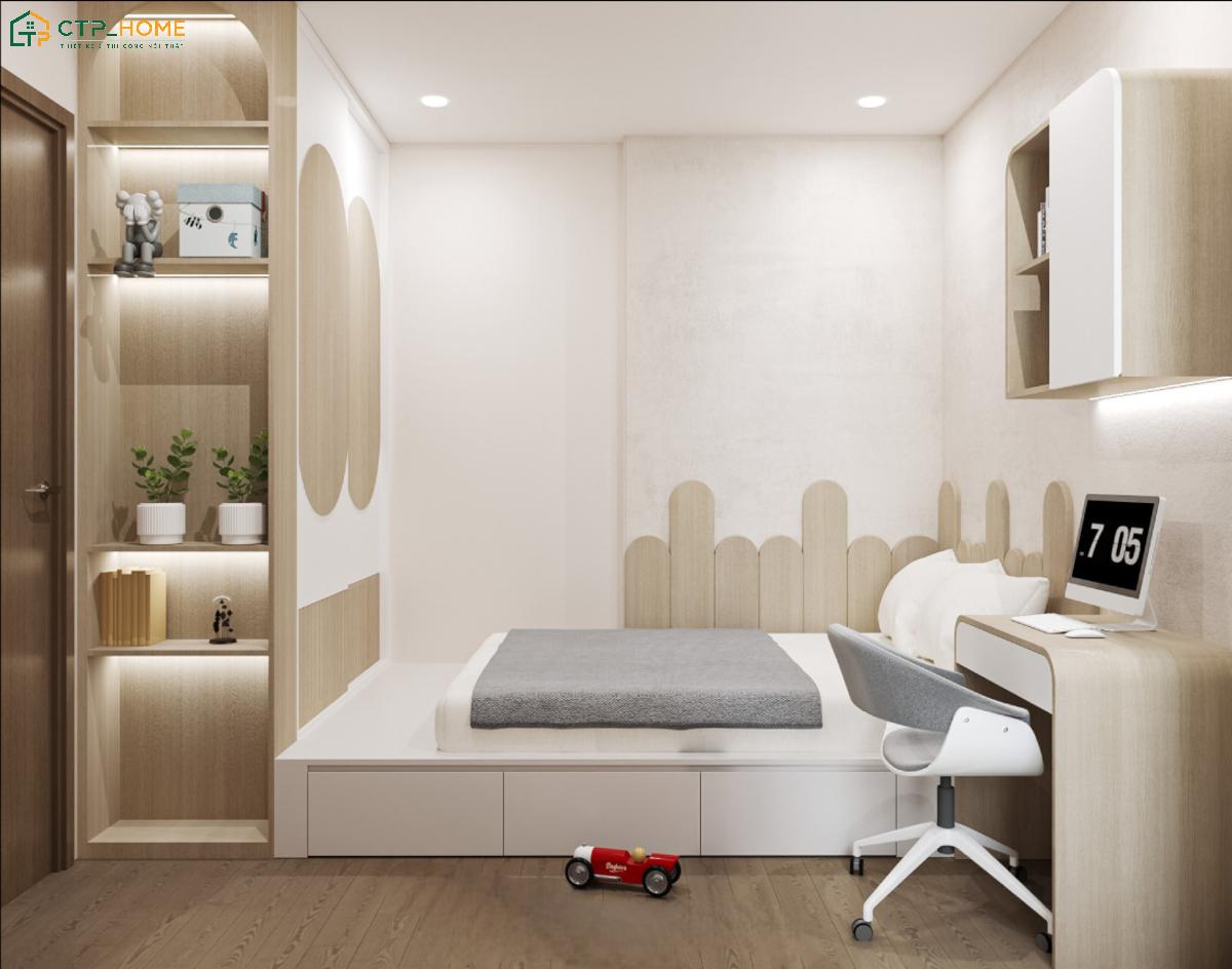 Mẫu trang trí phòng ngủ bé trai đẹp từ 11 đến 13 tuổi với nội thất đa năng giúp gia tăng diện tích lưu trữ