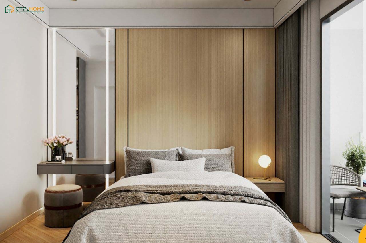 Mẫu trang trí phòng ngủ cho nam kiểu Hàn sẽ ưu tiên tông màu sáng để tạo cảm giác rộng rãi hơn
