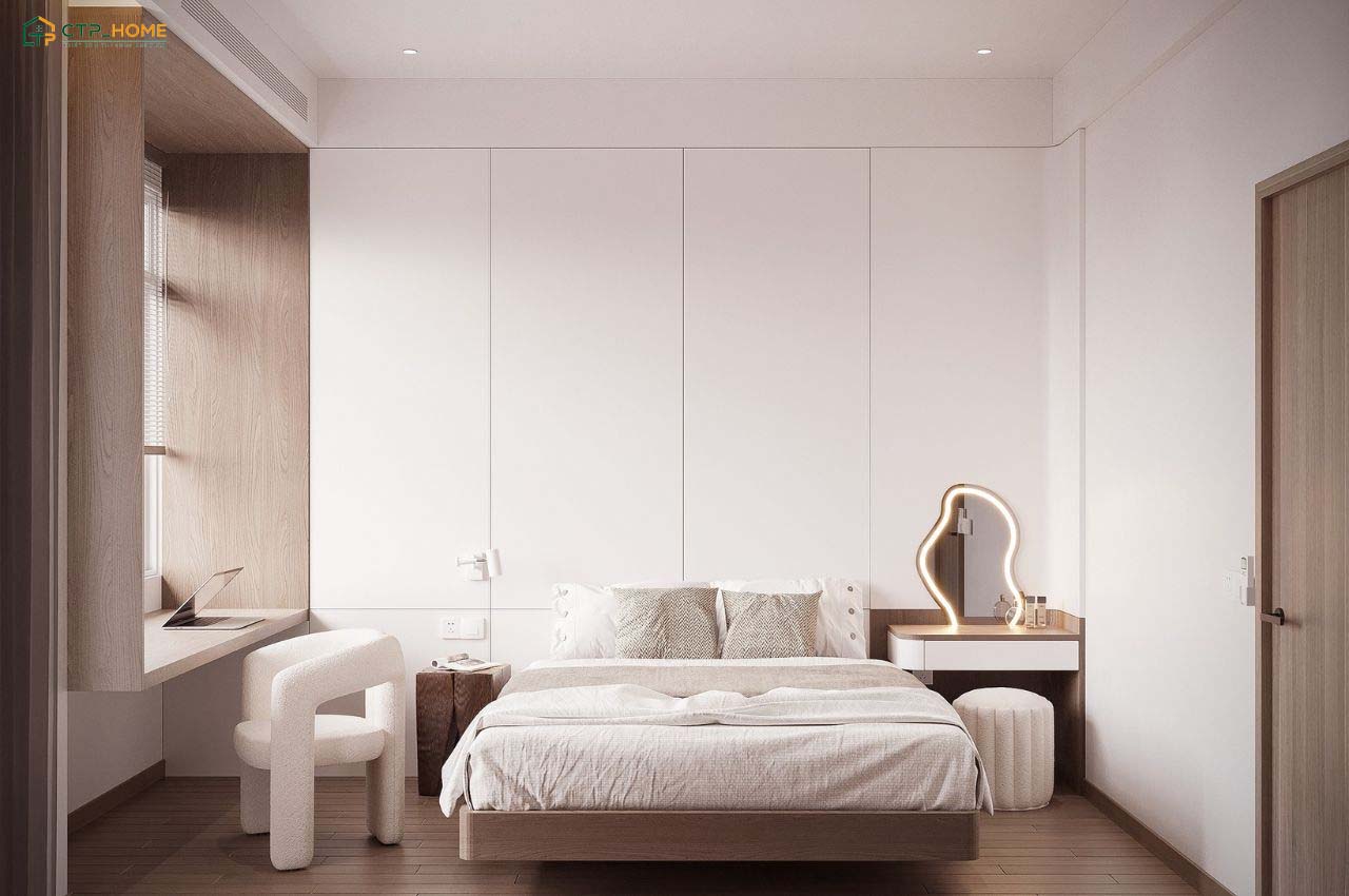 Phong cách Hàn Quốc sẽ sử dụng tranh nghệ thuật và thảm trải sàn để tạo điểm nhấn cho không gian