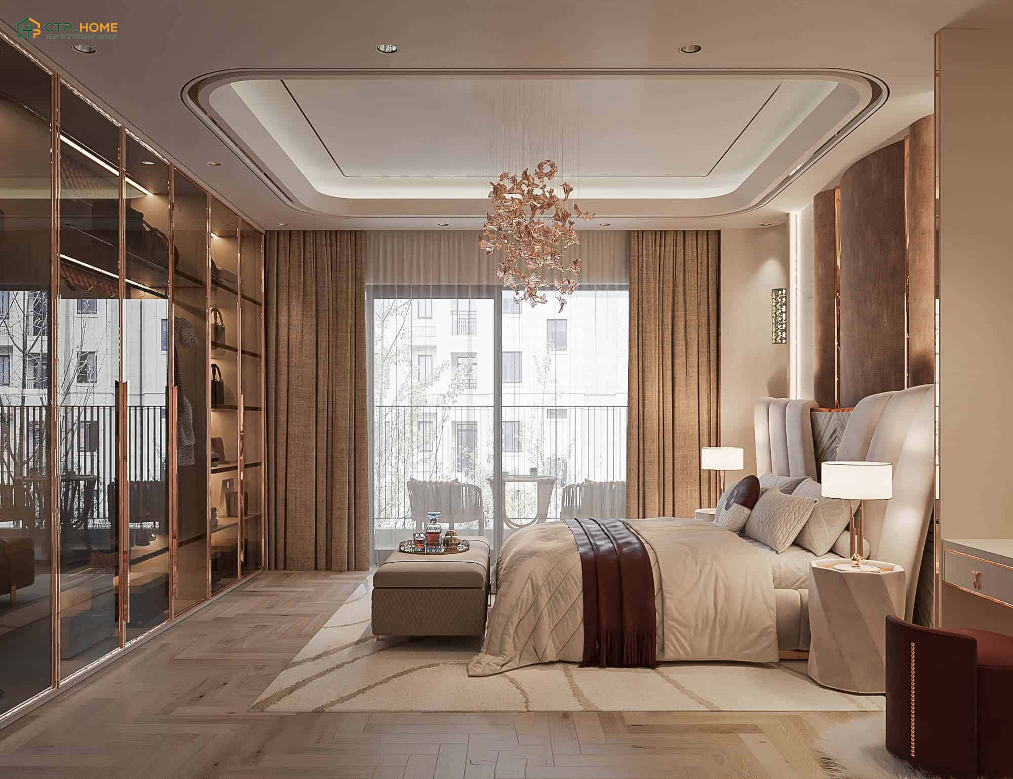 Mẫu decor phòng ngủ cho nam Luxury sẽ được tính toán kỹ lưỡng để hài hòa giữa thẩm mỹ và công năng