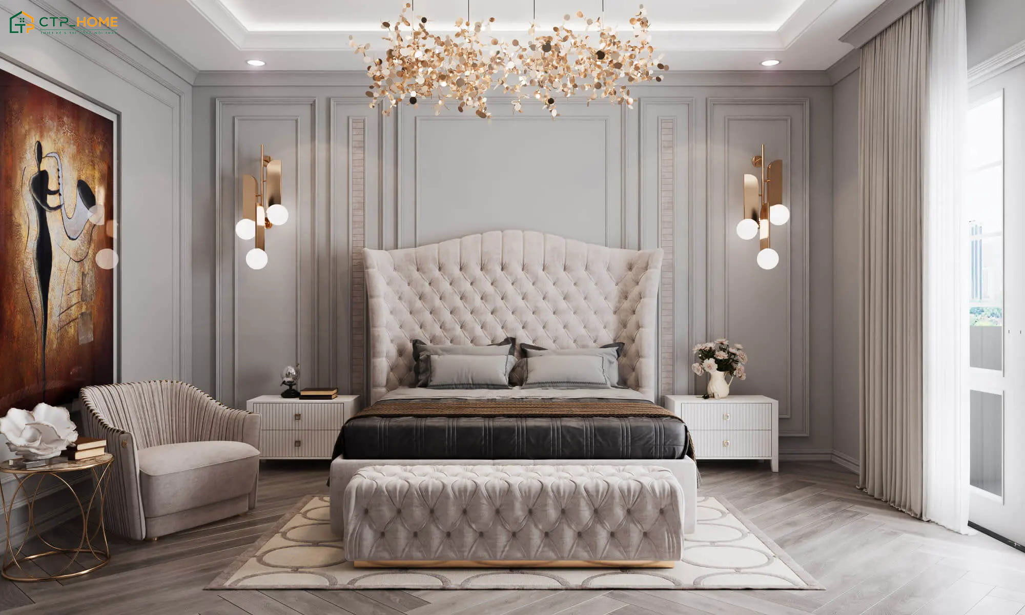 Sự kết hợp giữa vẻ đẹp cổ điển và đường nét hiện đại sẽ mang đến một không gian mang đậm dấu ấn cá nhân