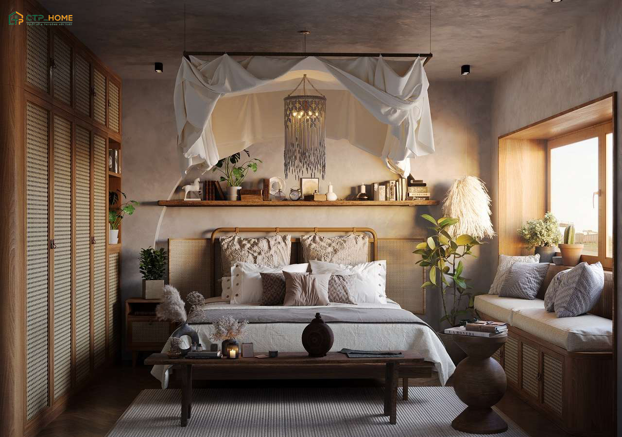 Phong cách Vintage sẽ sử dụng nội thất màu trầm kết hợp với các món đồ trang trí mang nét đẹp của thời gian
