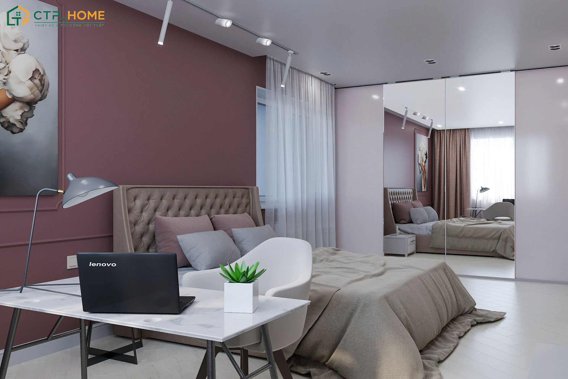 Từng đường nét trang trí đều được CTP Home tính toán tỉ mỉ để đáp ứng đúng mong muốn của khách hàng