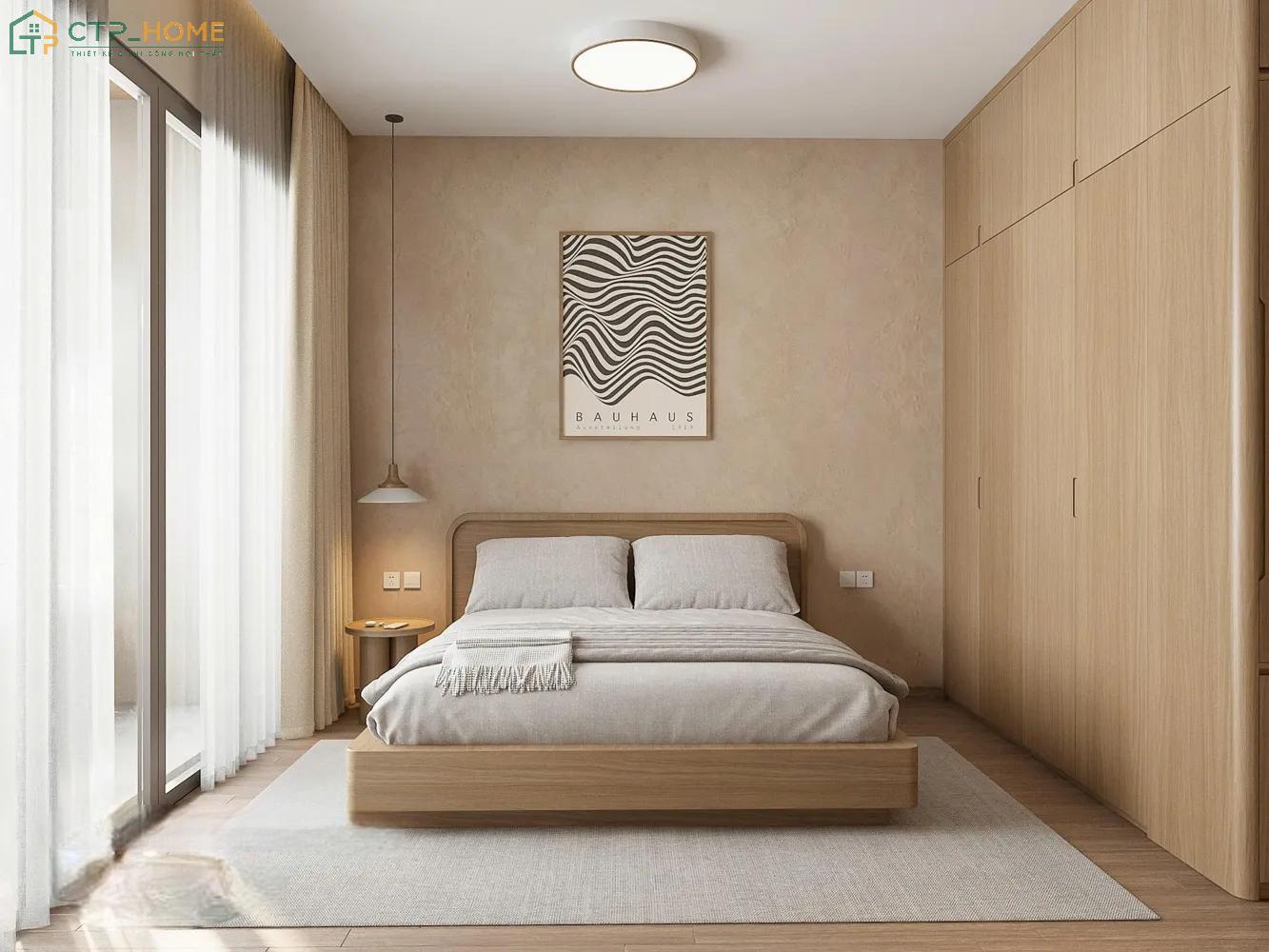 Nội thất gỗ tự nhiên kết hợp cùng chất liệu cao cấp sẽ giúp không gian trở hiện đại và sang trọng hơn