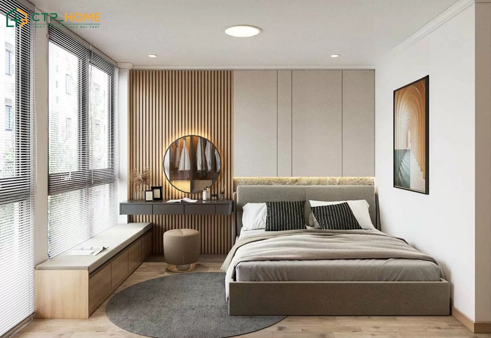 Vật liệu sử dụng sẽ là các loại vật liệu quen thuộc như gỗ công nghiệp và vải nhung