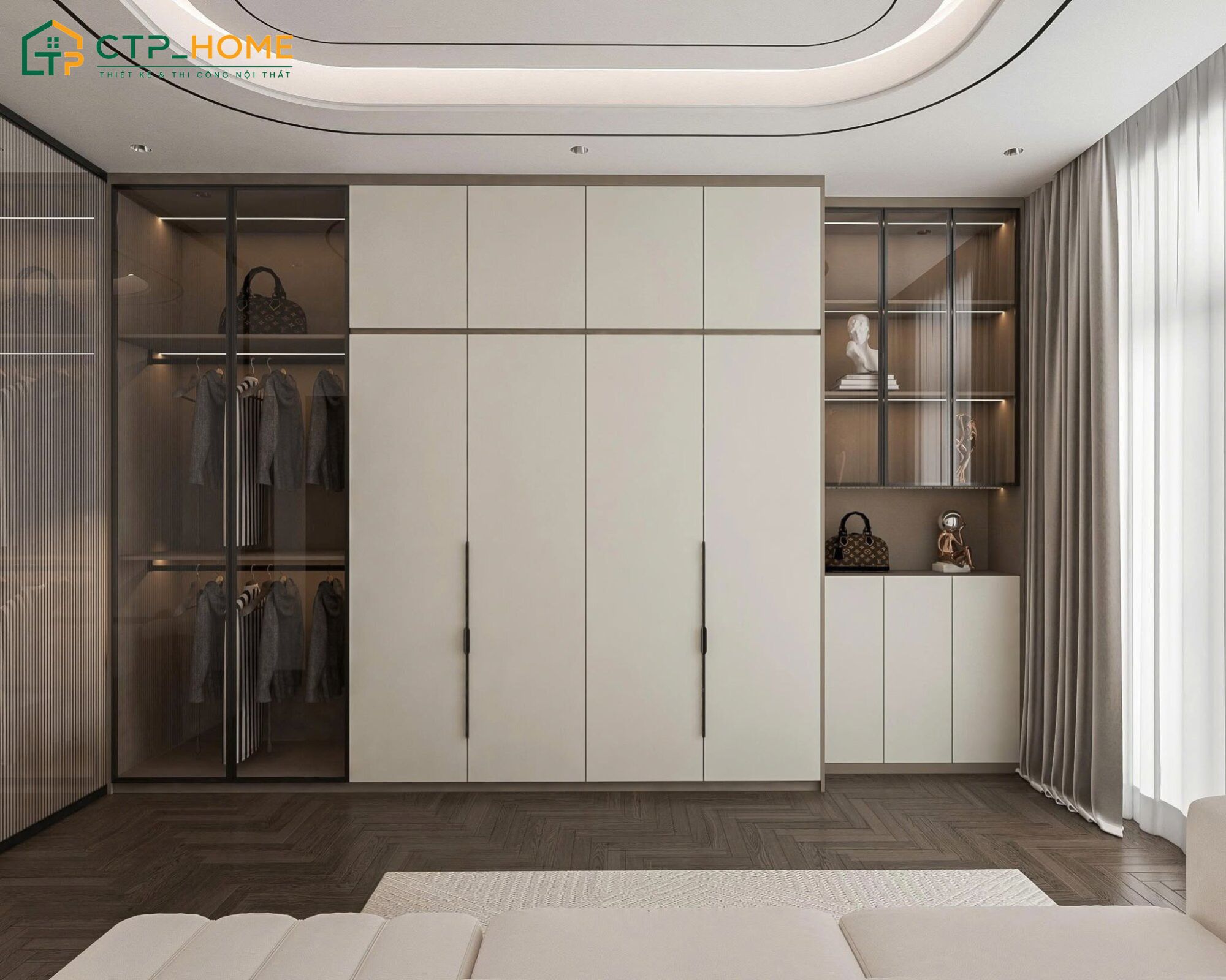 Các đồ nội thất đều được thiết kế tối giản để giúp tạo không gian di chuyển rộng rãi hơn