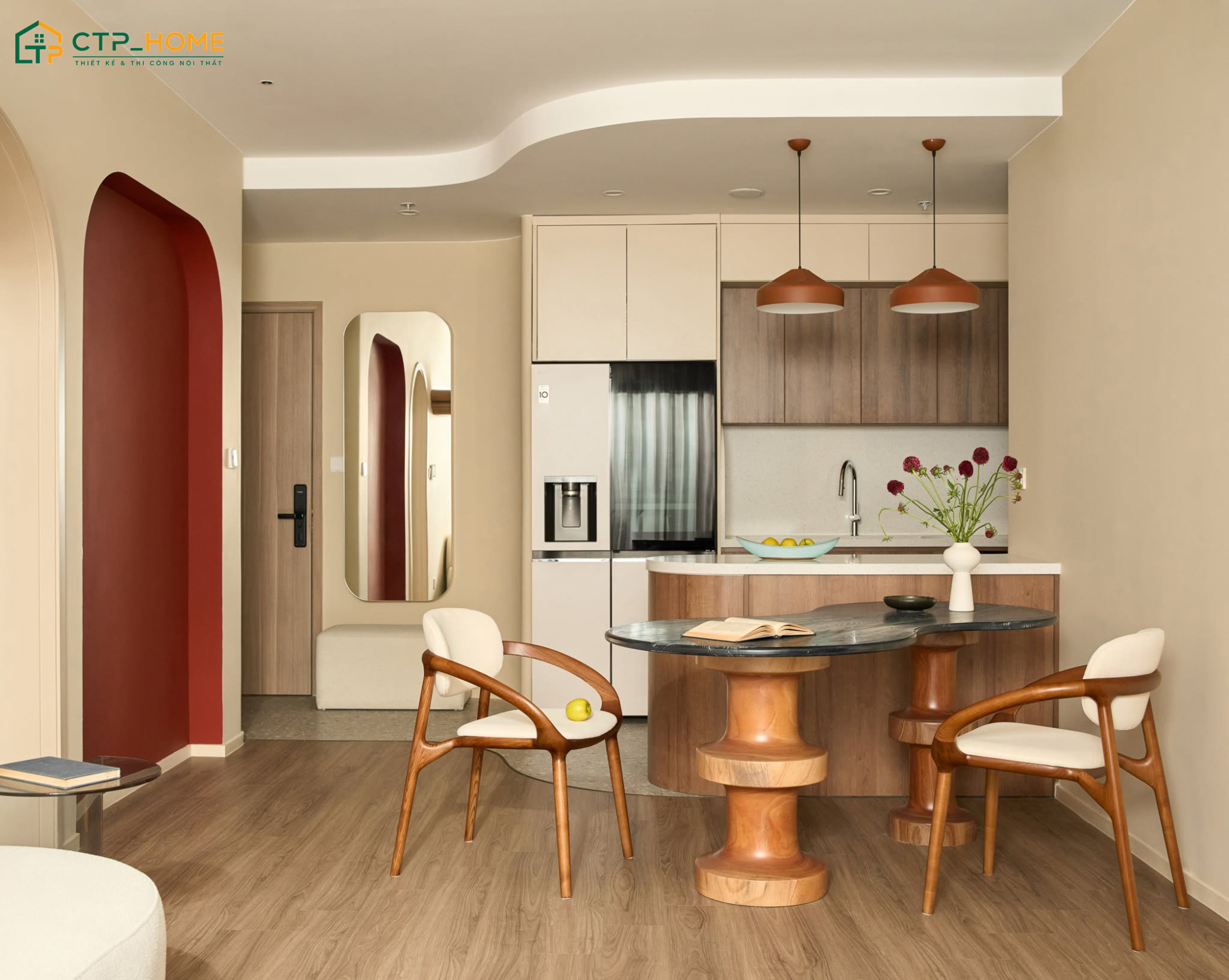 Các chi tiết trang trí nhà bếp nhỏ xinh sẽ được lựa chọn kỹ lưỡng để giúp không gian trở nên nổi bật và cá tính hơn