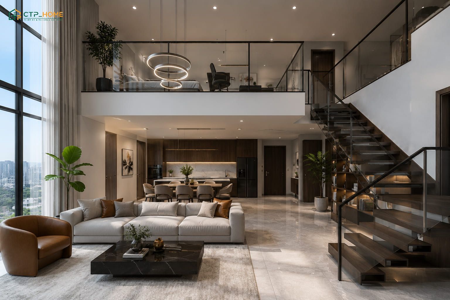 Căn hộ Duplex được trang bị hệ thống an ninh hiện đại giúp đem đến sự an tâm cho gia chủ