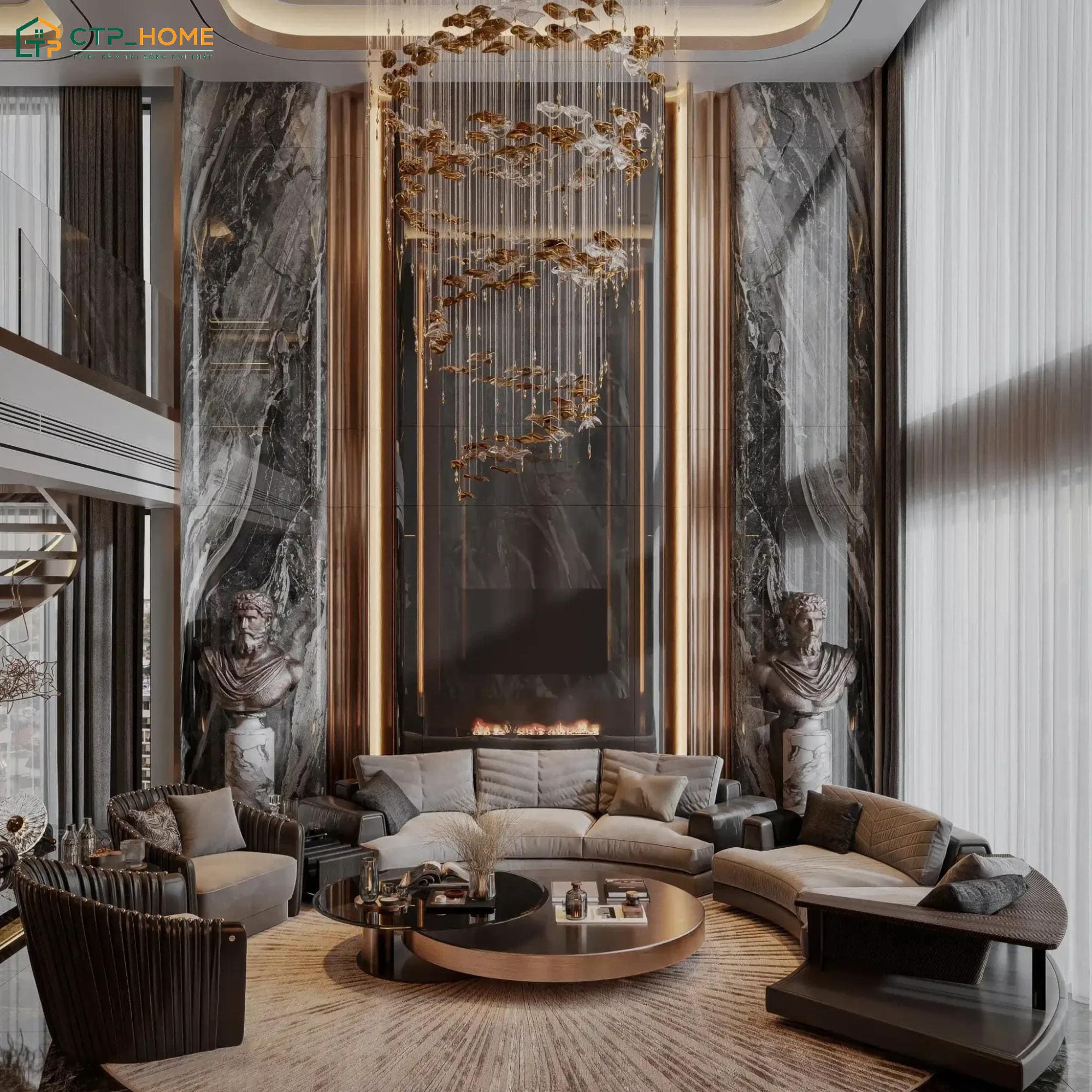 Mẫu thiết kế nội thất căn hộ Duplex theo phong cách Luxury độc đáo và ấn tượng