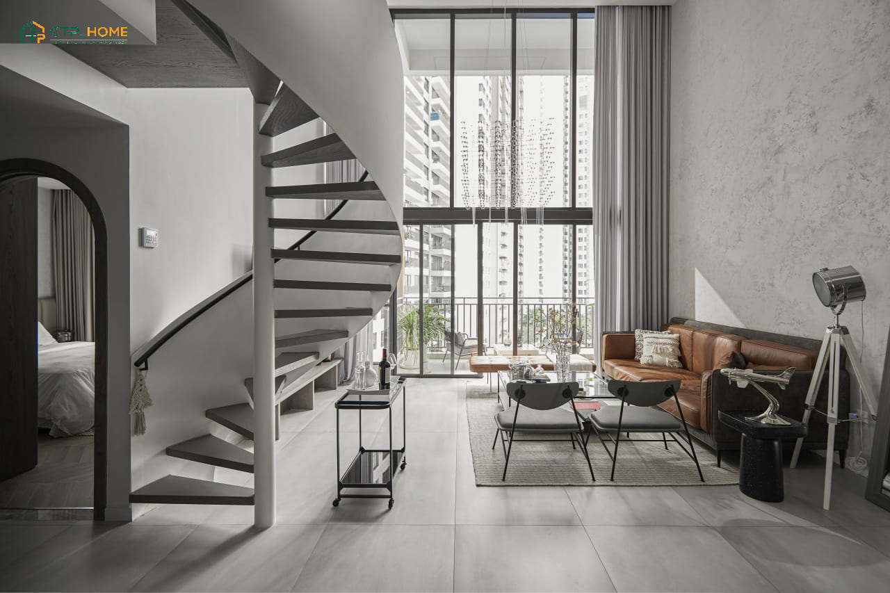 Ánh sáng tự nhiên là yếu tố không thể thiếu trong các mẫu thiết kế nội thất Duplex