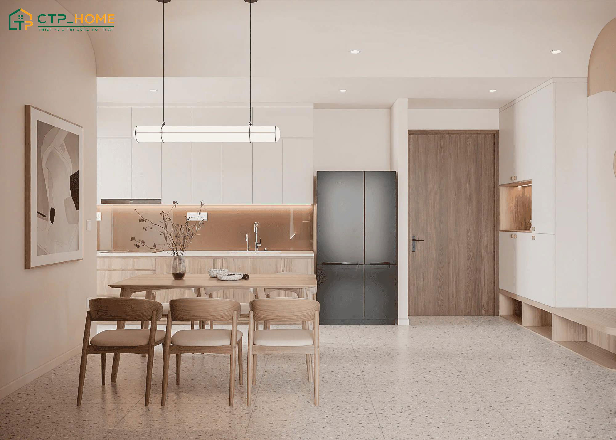 Phong cách Wabi Sabi sẽ sử dụng chủ yếu là các loại vật liệu từ tự nhiên như gỗ, đá, mây, tre