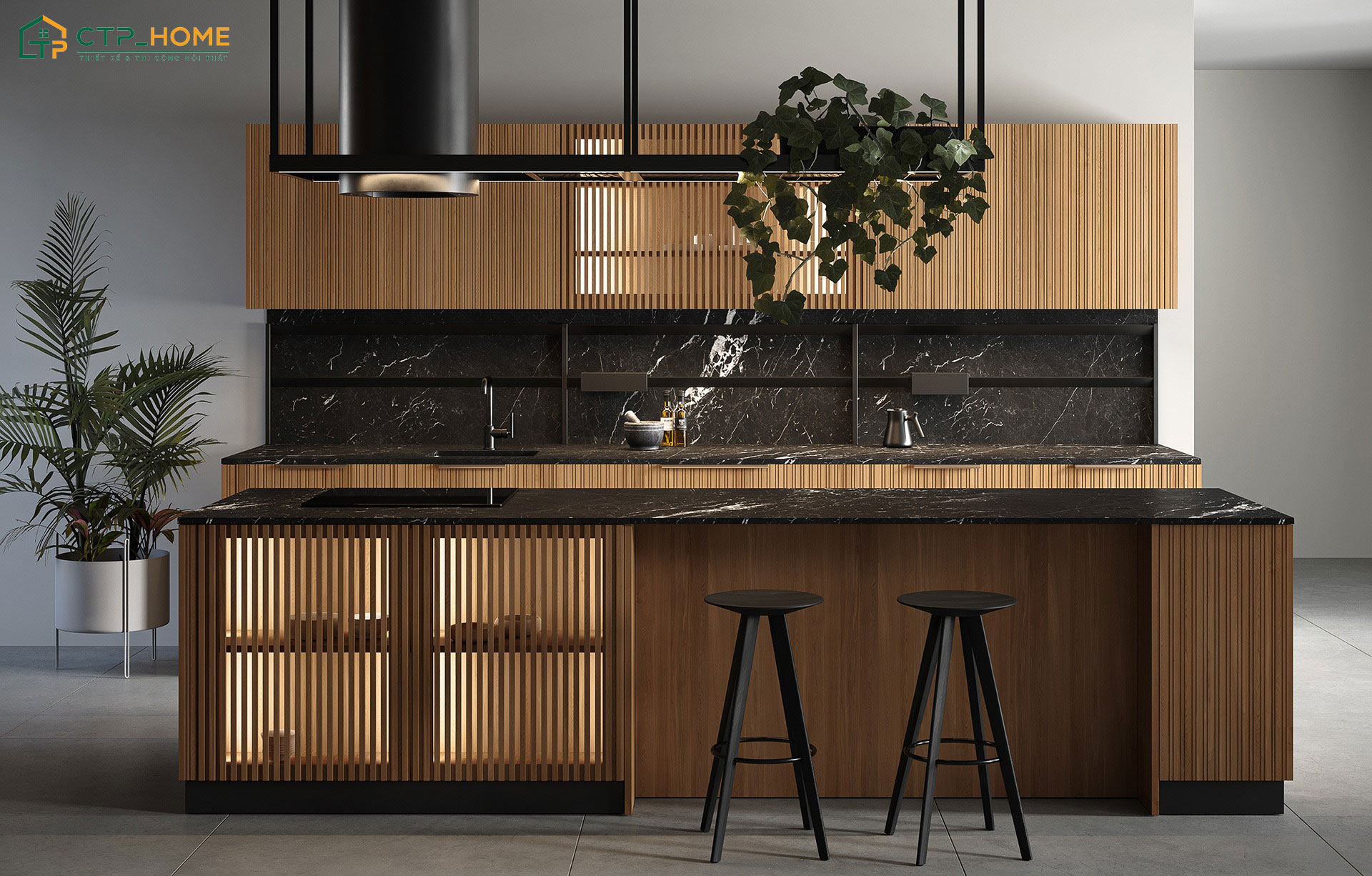 Mẫu dự án thiết kế phòng bếp tại Bình Dương do CTP Home triển khai theo phong cách hiện đại
