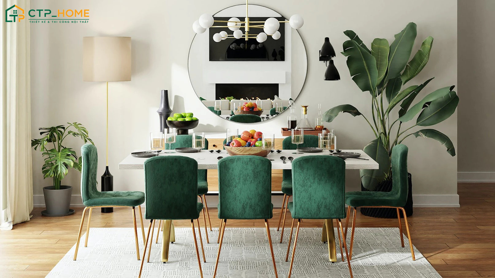 Bàn ghế ăn là sản phẩm decor phòng ăn quan trọng, góp phần tạo điểm nhấn thẩm mỹ cho không gian