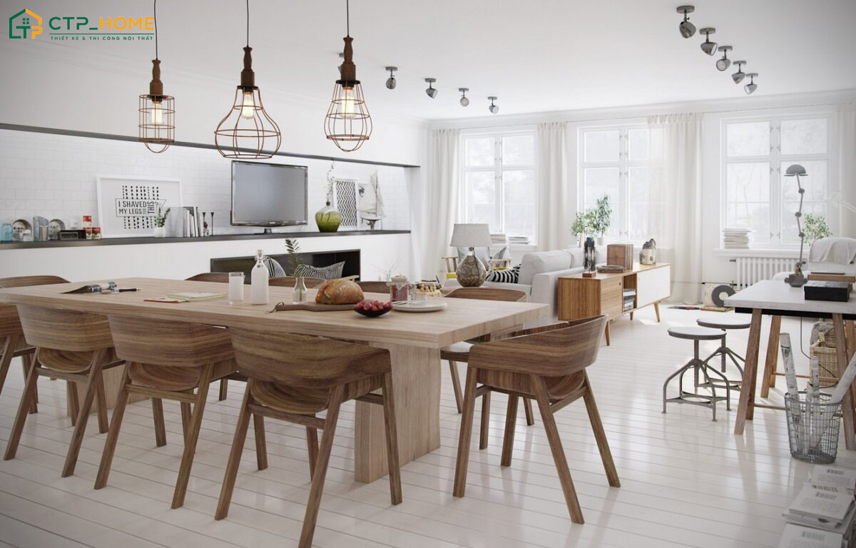 Phong cách Bắc Âu sẽ tận dụng tối đa ánh sáng tự nhiên để tạo cảm giác thông thoáng và dễ chịu hơn
