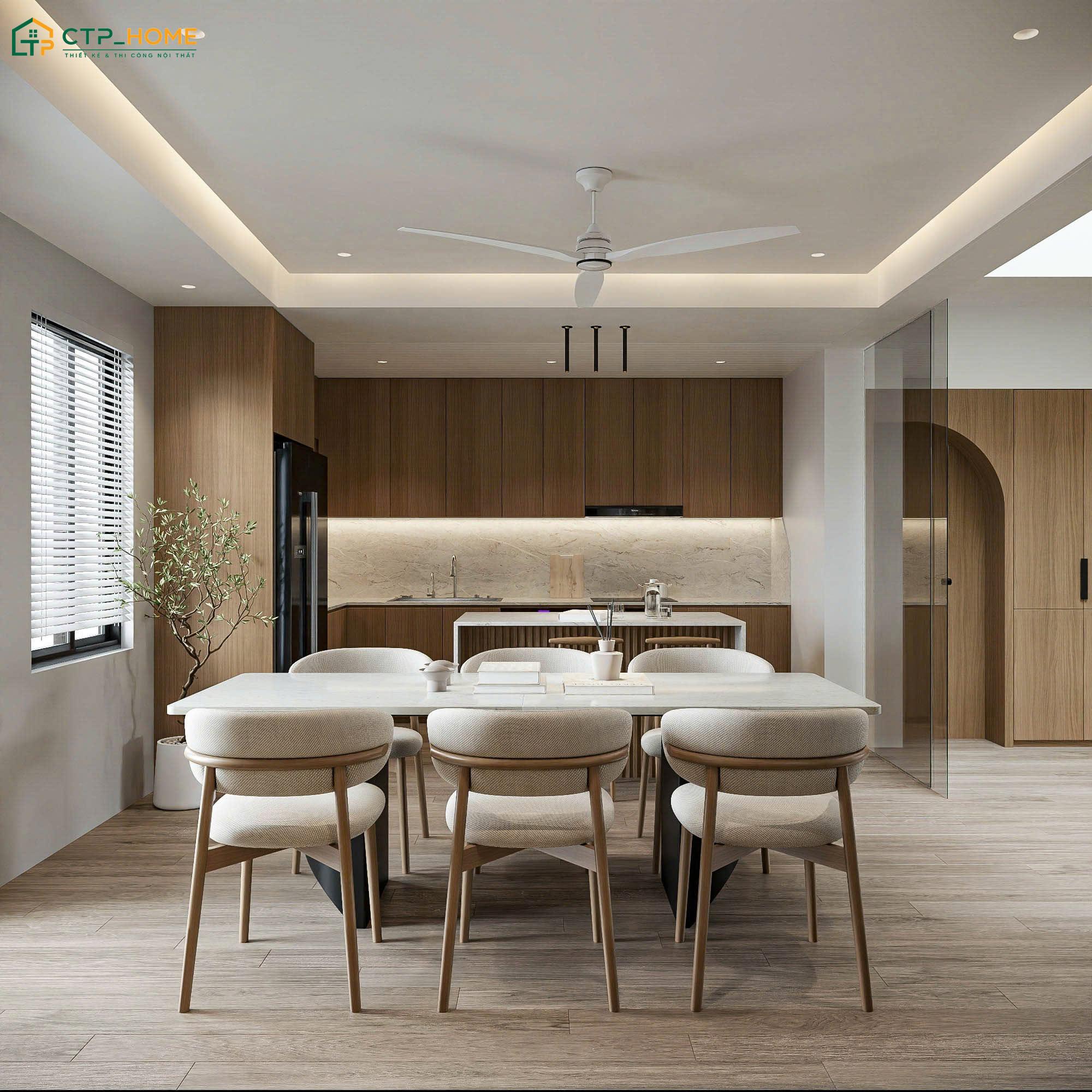 Mẫu dự án thiết kế phòng ăn phong cách hiện đại của gia đình Anh Kiên tại Quận 1, TP Hồ Chí Minh