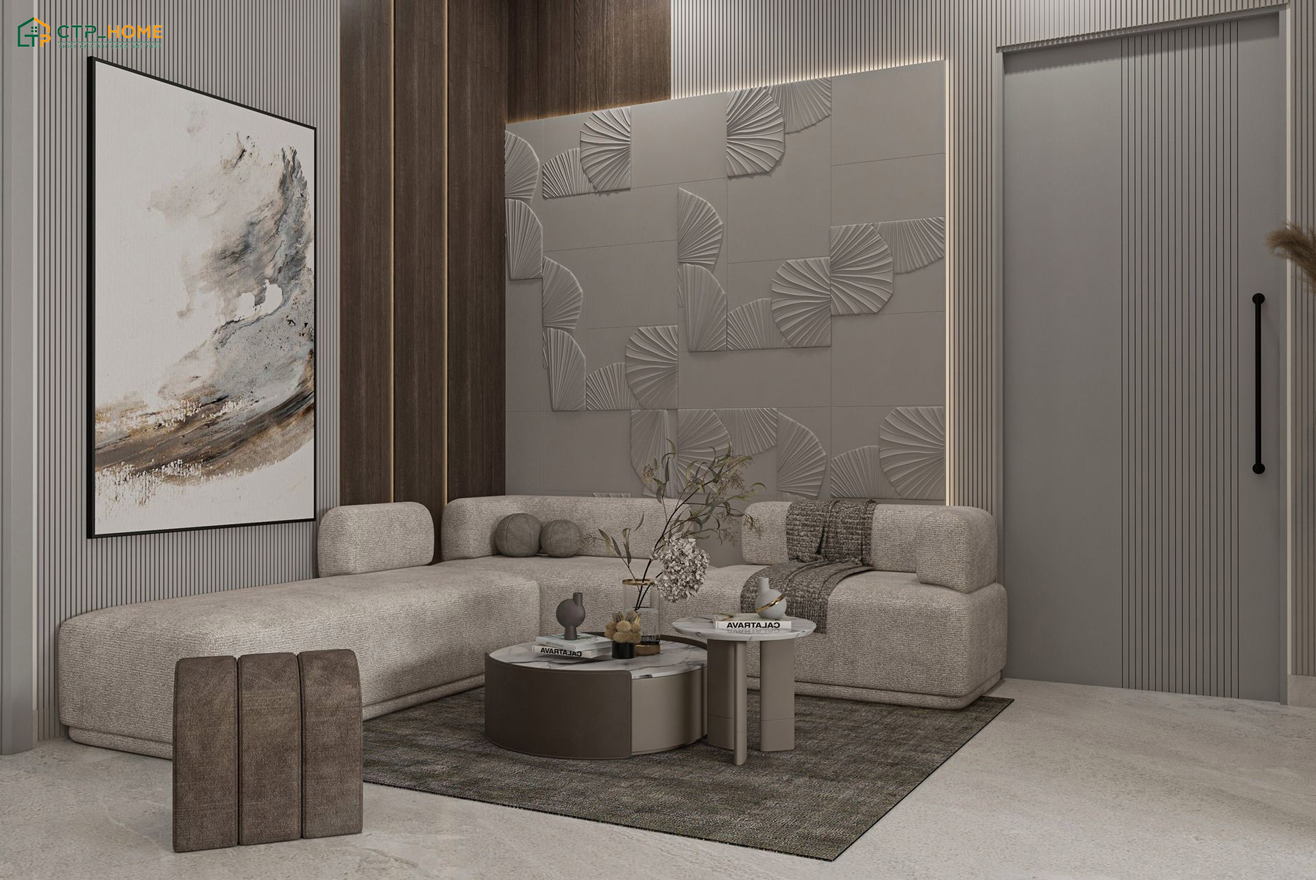 Mẫu trang trí phòng khách nhà nhỏ 10m2 sẽ ưu tiên sử dụng tone màu sáng làm chủ đạo