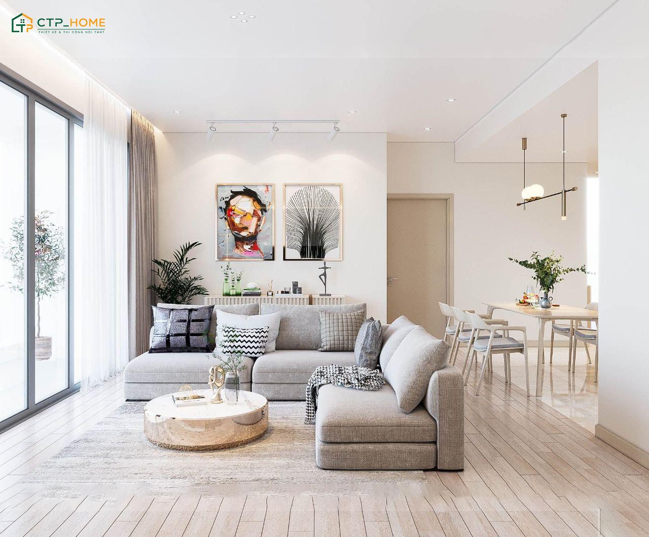 Decor phòng khách nhỏ khoa học giúp cho việc di chuyển được thoải mái hơn