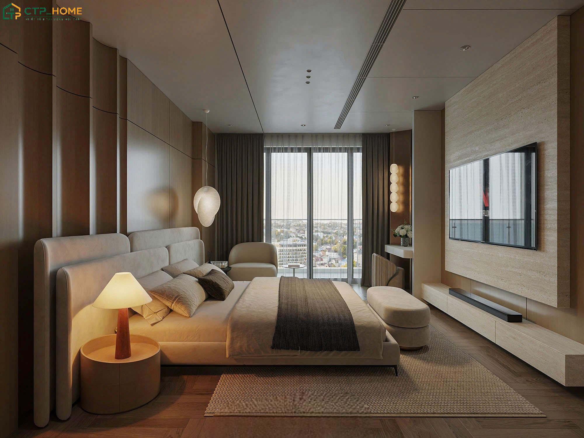 Thiết kế phòng ngủ Master với đồ decor ấn tượng giúp nâng tầm giá trị thẩm mỹ cho không gian