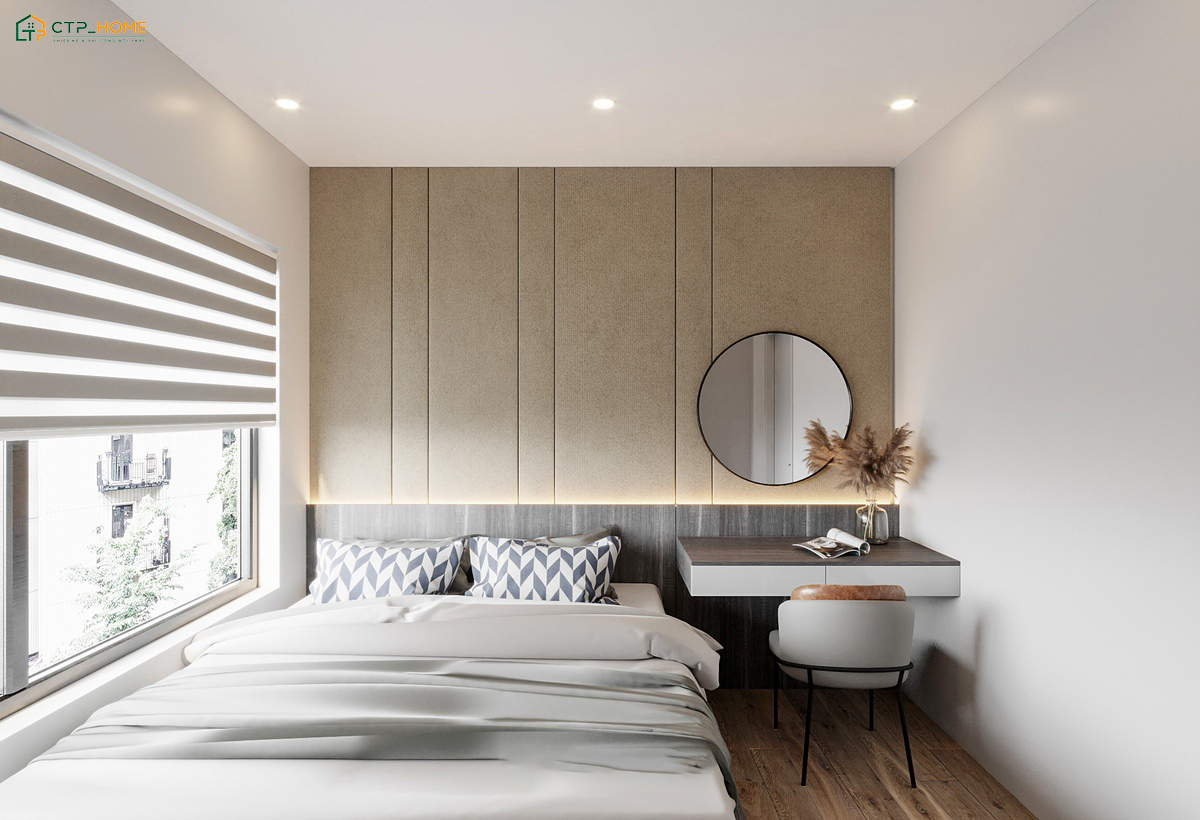 Cách thiết kế phòng ngủ nhỏ 6m2 đến 10m2 là sẽ chỉ sử dụng những món đồ nội thất thực sự cần thiết