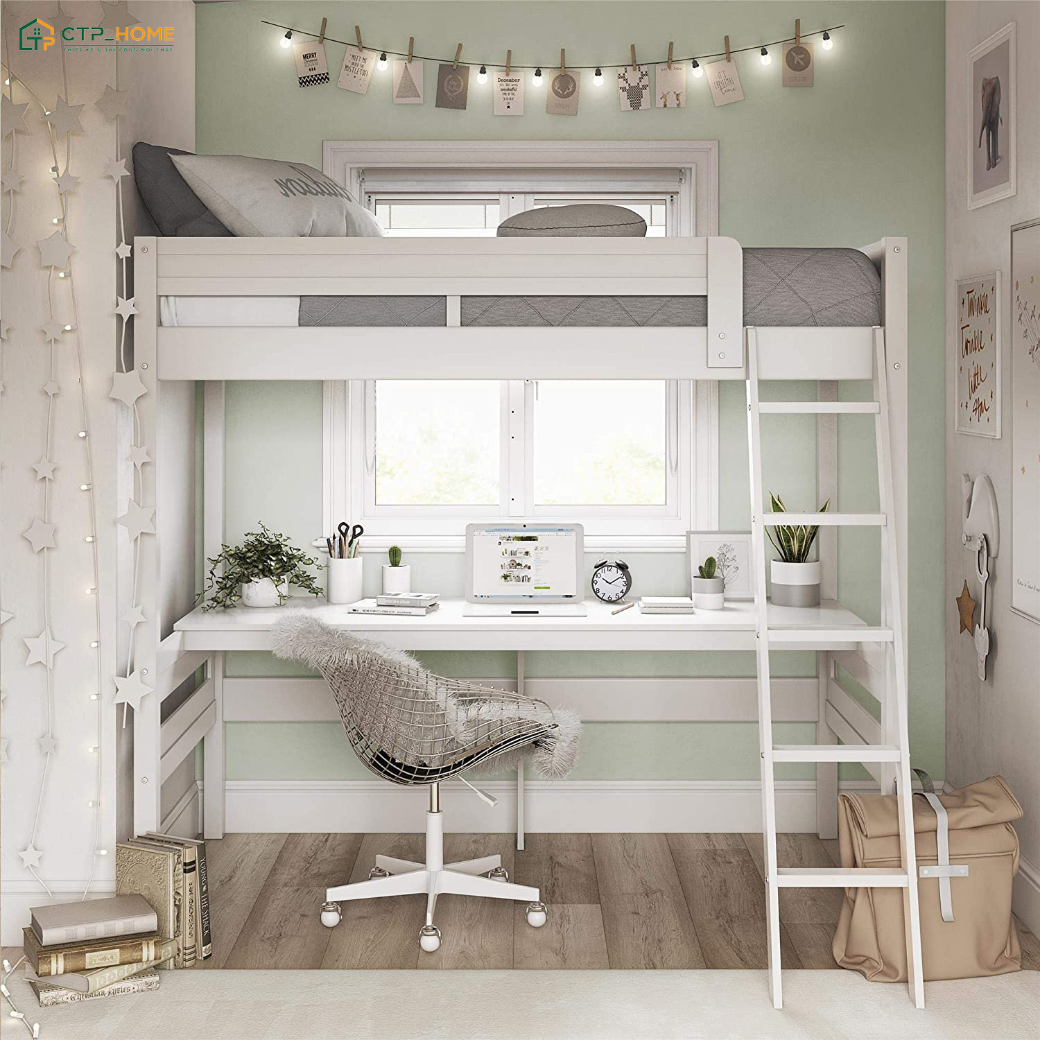 Mẫu thiết kế phòng ngủ nhỏ thông minh có gác lửng giúp mở rộng không gian sinh hoạt mà không tốn nhiều chi phí