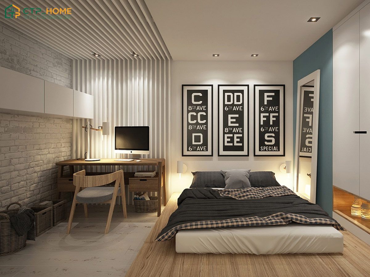 Sử dụng các đồ trang trí đơn giản kết hợp với ánh sáng vàng sẽ mang đến cảm giác dễ chịu hơn