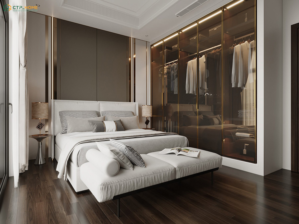 Bố trí phòng ngủ nhỏ hiện đại với đồ nội thất thông minh giúp không gian trở nên gọn gàng hơn