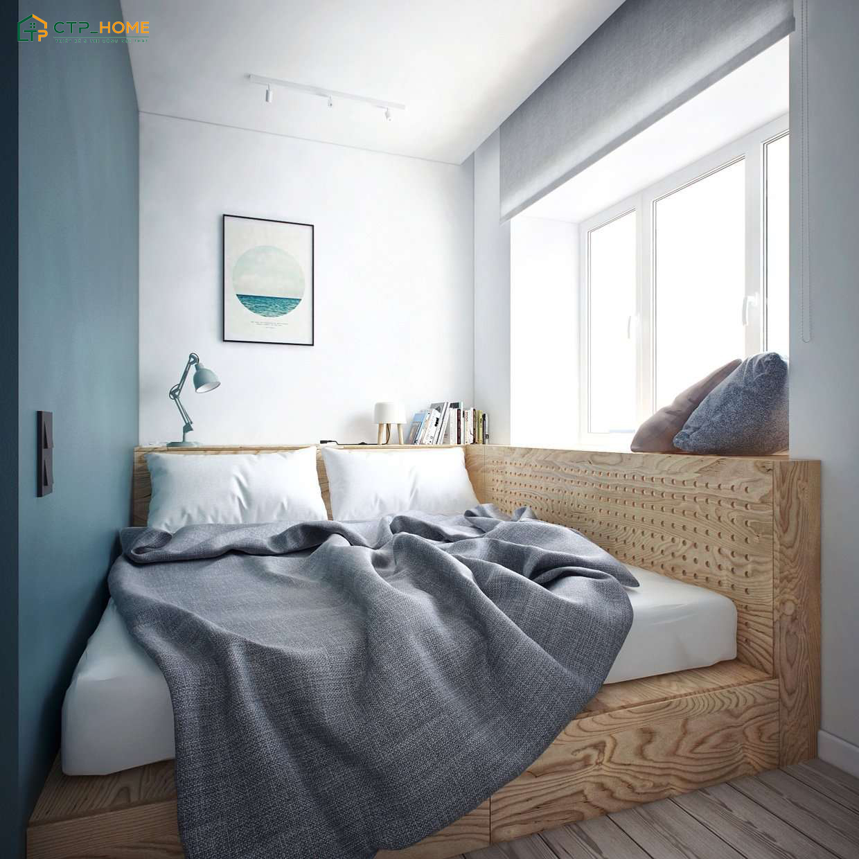 Khi thiết kế phòng nhỏ đẹp 2m2 đến 6m2 thì nên ưu tiên nội thất nhỏ gọn để đảm bảo sự thông thoáng