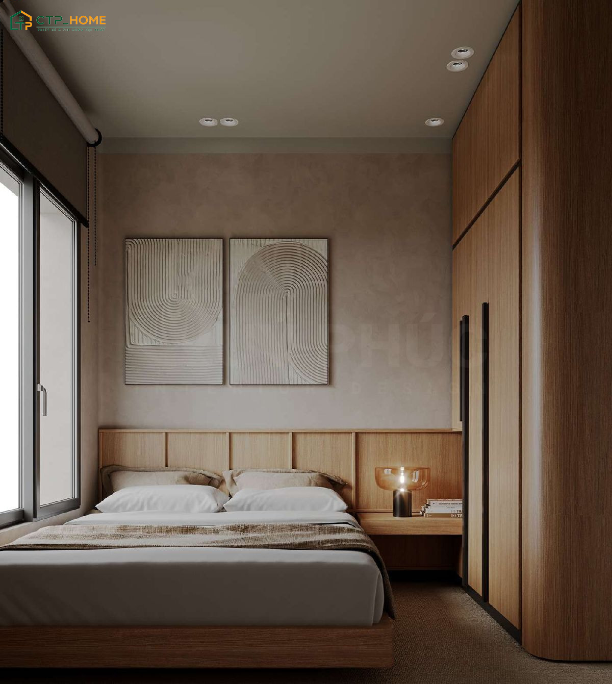 Bố trí phòng ngủ nhỏ 2m2 đến 6m2 với cửa sổ lớn giúp đón nhận được nhiều ánh sáng tự nhiên hơn