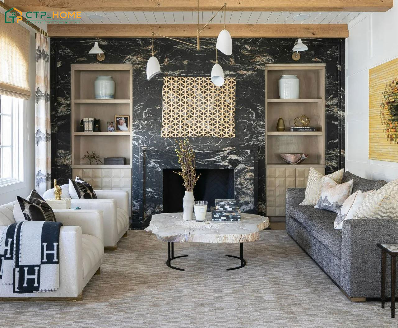 Bàn trà là món đồ nội thất không thể thiếu trong phòng khách để đảm bảo sự tiện nghi