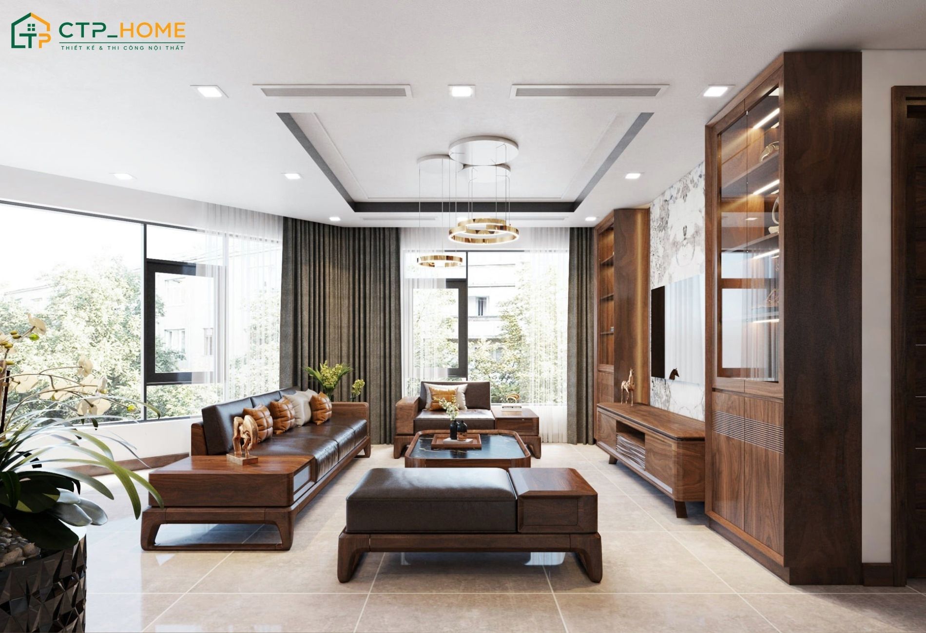 Nội thất bằng gỗ tự nhiên sở hữu vẻ đẹp thẩm mỹ cao cùng độ bền vượt trội