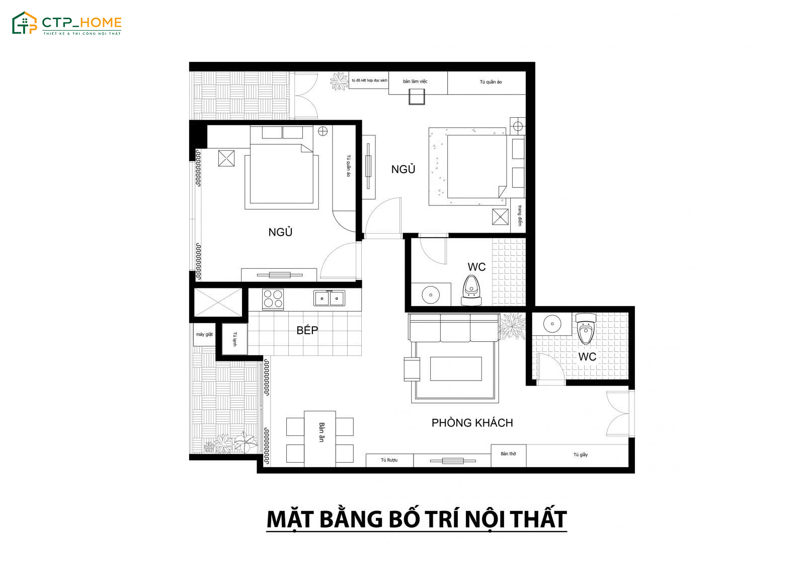 Bản vẽ mặt bằng sẽ giúp gia chủ hình dung toàn bộ các khu vực chức năng bên trong ngôi nhà