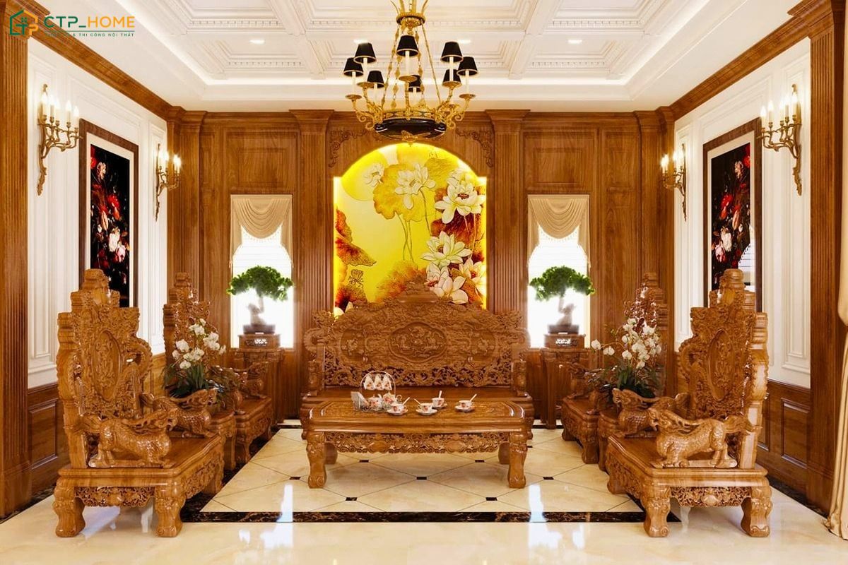 55+ Mẫu phòng khách cổ điển Việt Nam đẹp, ấn tượng nhất 2026