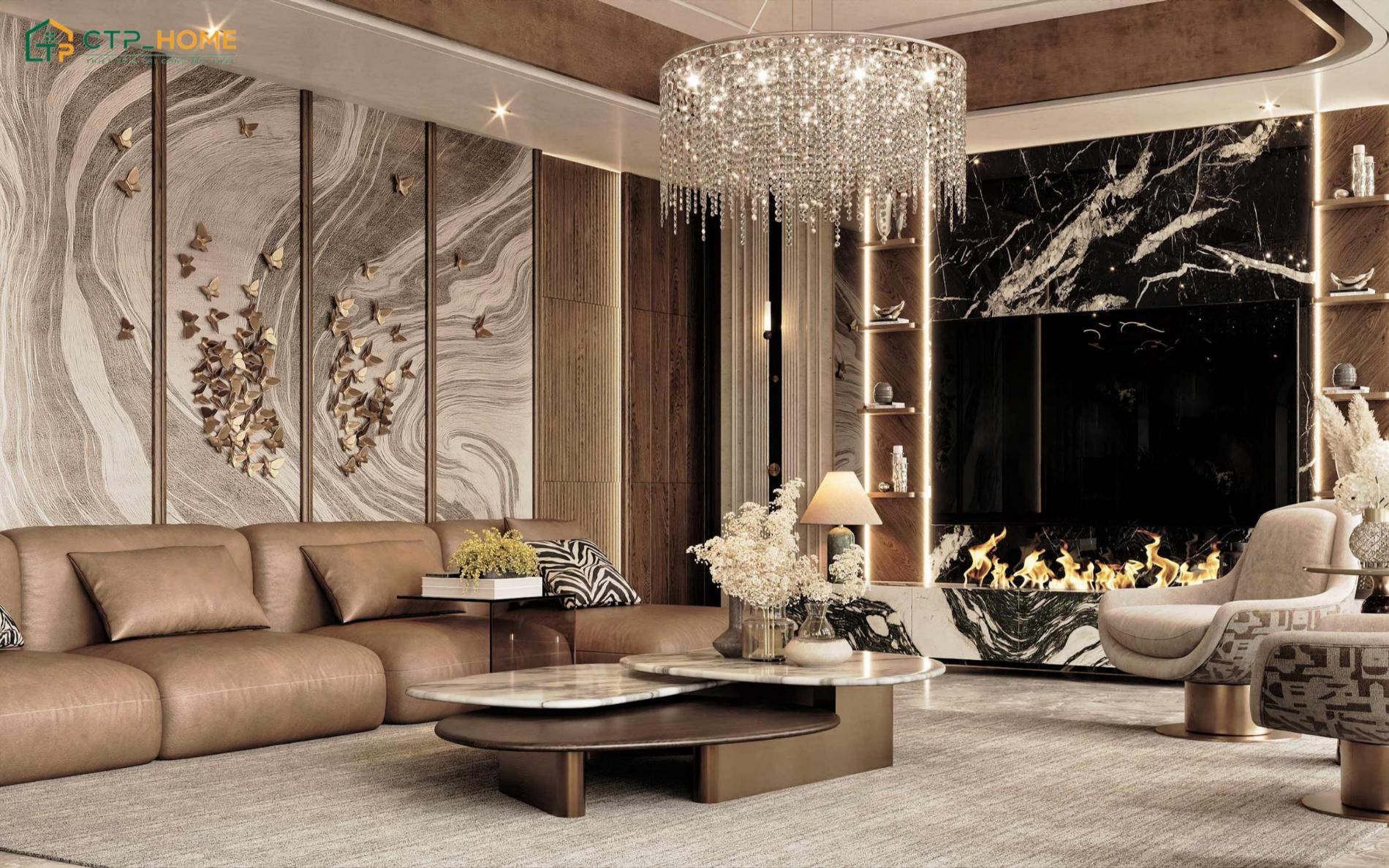 25+ Mẫu thiết kế phòng khách Luxury đẹp, ấn tượng nhất năm 2026