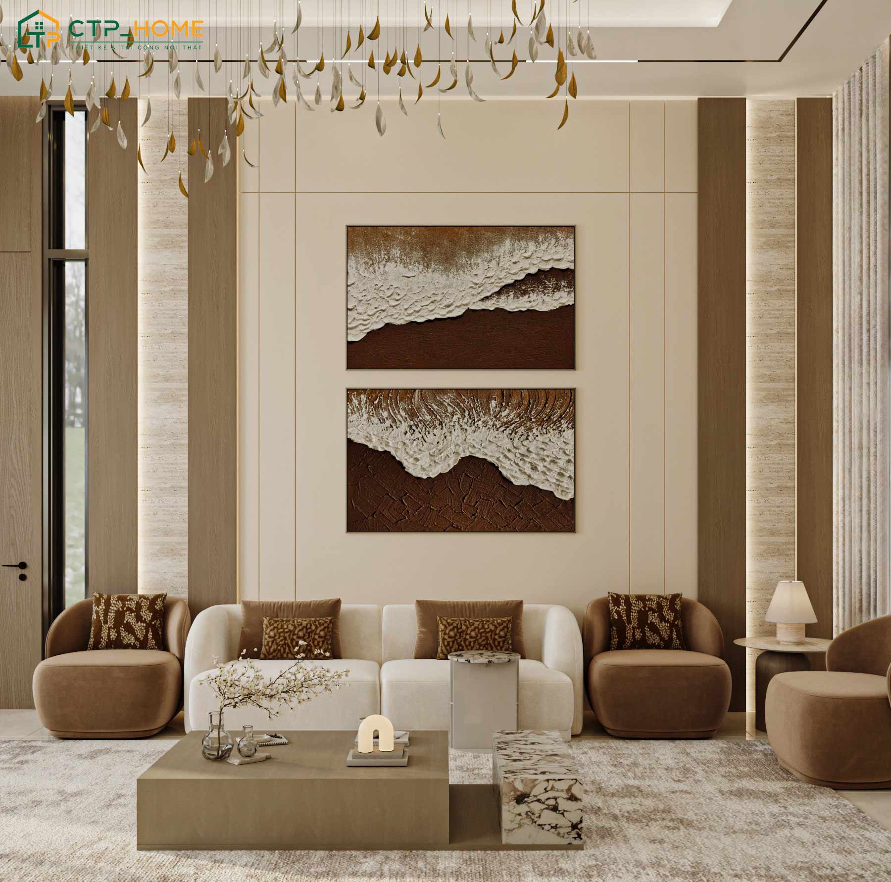 Không gian được CTP Home thiết kế dựa trên sở thích và gu thẩm mỹ riêng biệt của gia chủ