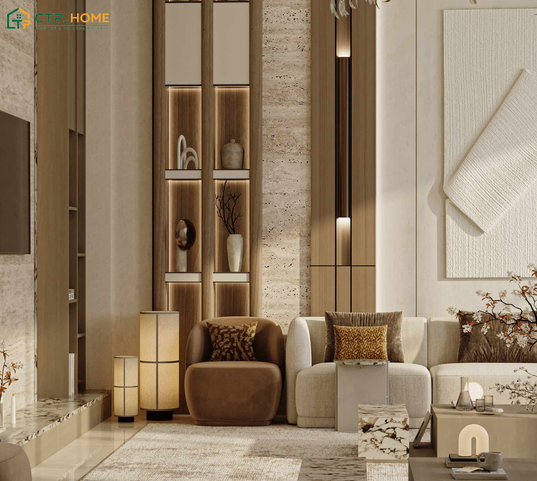 Các chi tiết trang trí sẽ được kết hợp linh hoạt với nhau để tạo cảm giác ấm cúng và dễ chịu hơn