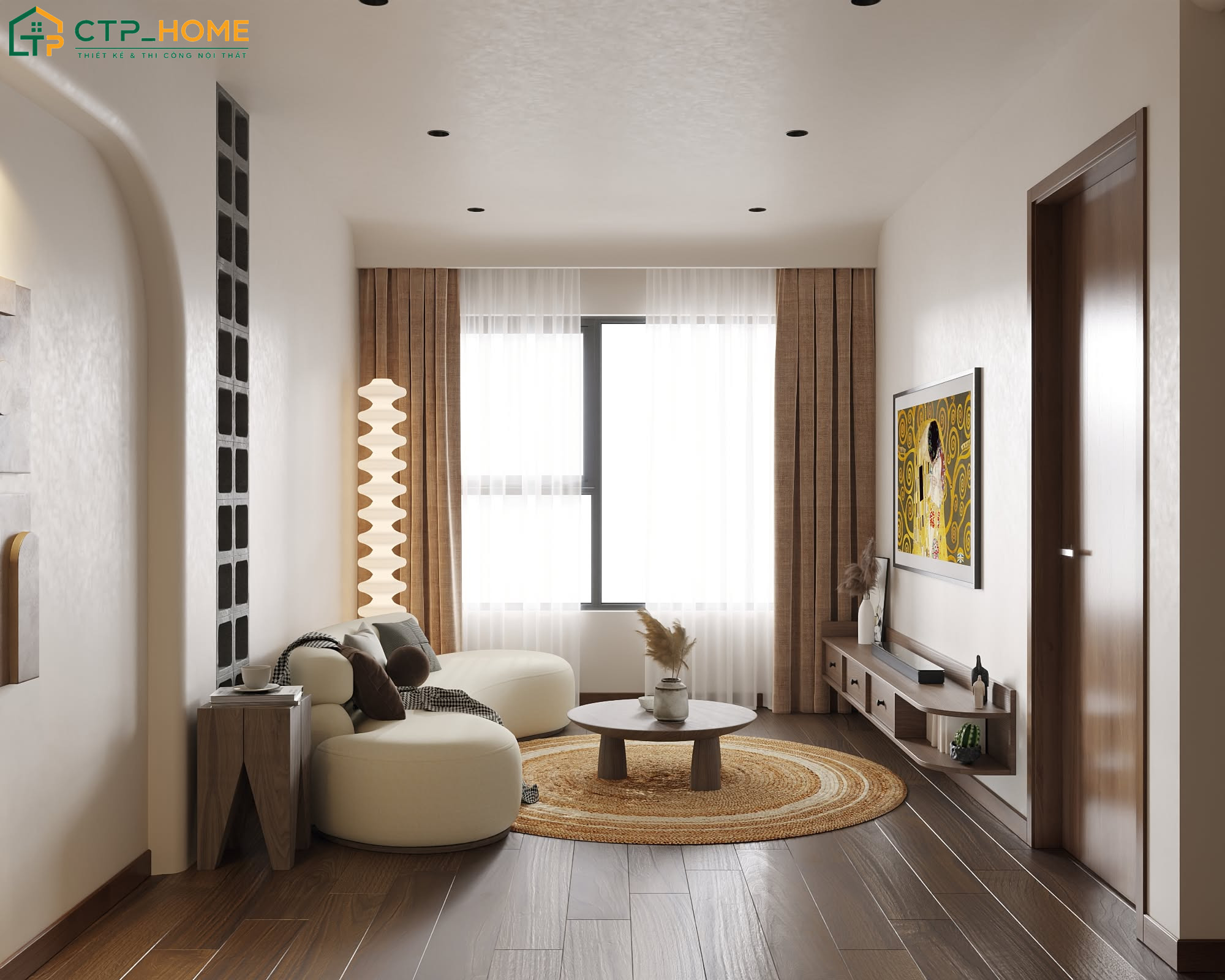 Không gian sẽ sử dụng đồ nội thất bằng gỗ tự nhiên để tạo cảm giác gần gũi và ấm cúng hơn