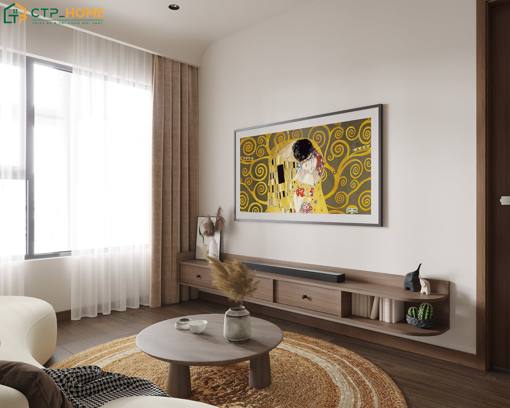 Việc tận dụng tối đa nguồn ánh sáng tự nhiên sẽ giúp không gian phòng khách trở nên thông thoáng hơn