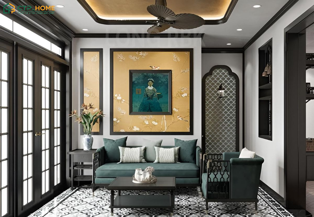 Phong cách Indochine truyền thống sẽ tại hiện nét đẹp hoài niệm thông qua việc sử dụng các loại vật liệu quen thuộc