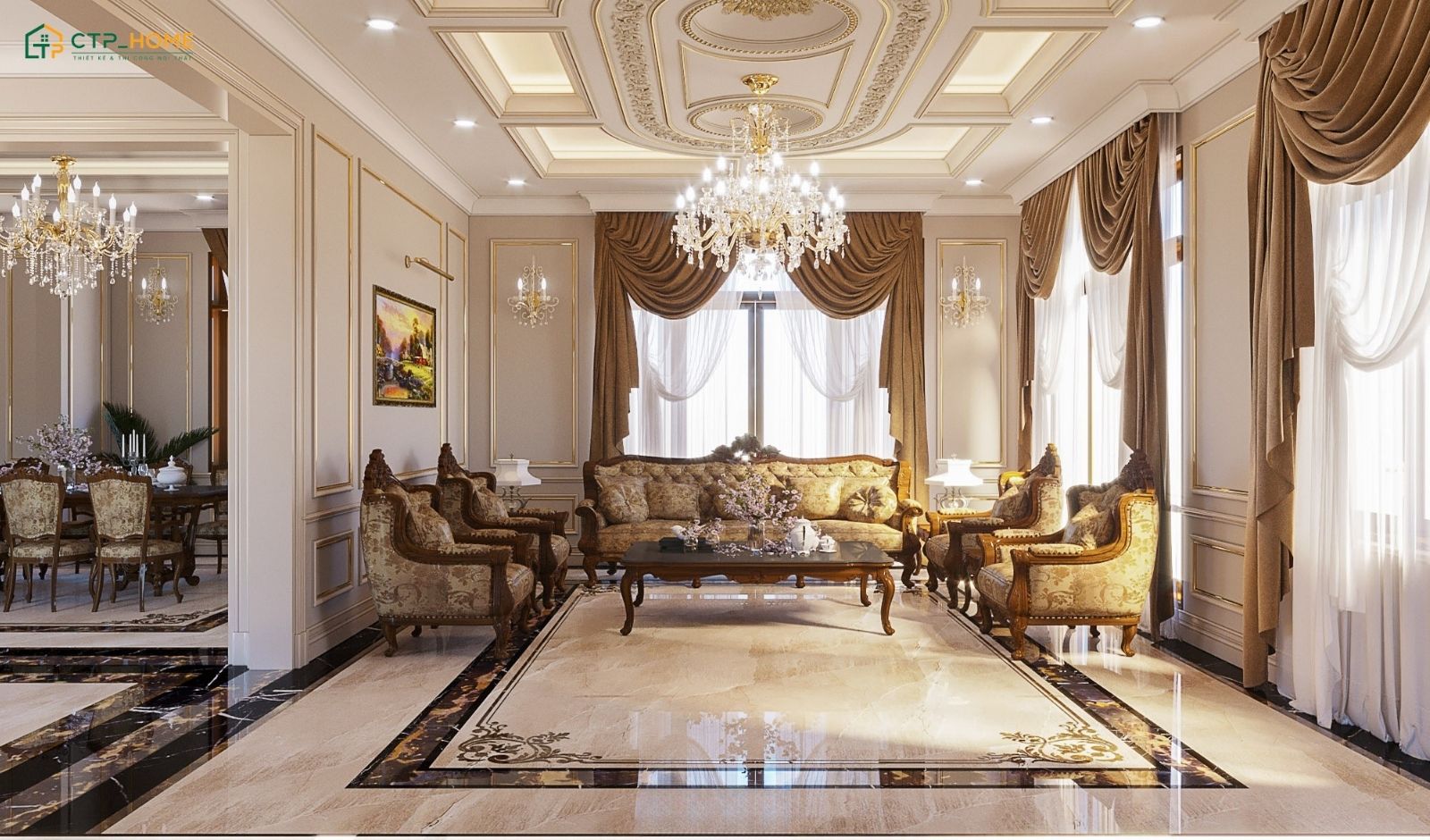 Gia chủ nên tận dụng ánh sáng tự nhiên từ cửa sổ để tạo sự thông thoáng cho phòng khách