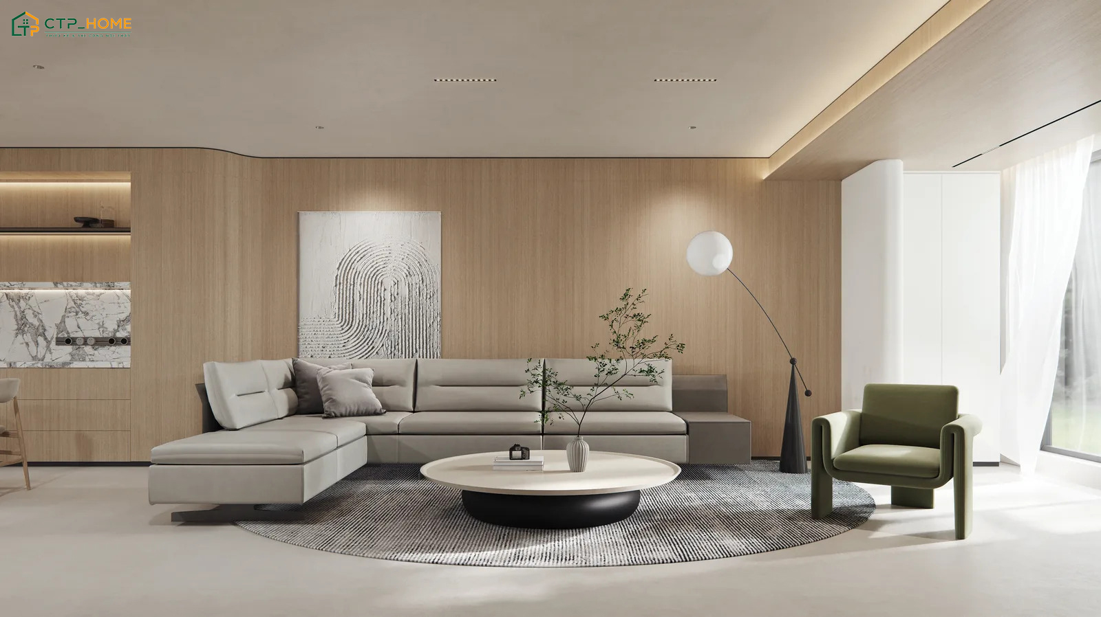 Sử dụng sofa đa năng cho phòng khách đơn giản sẽ giúp tiết kiệm diện tích và gia tăng không gian lưu trữ