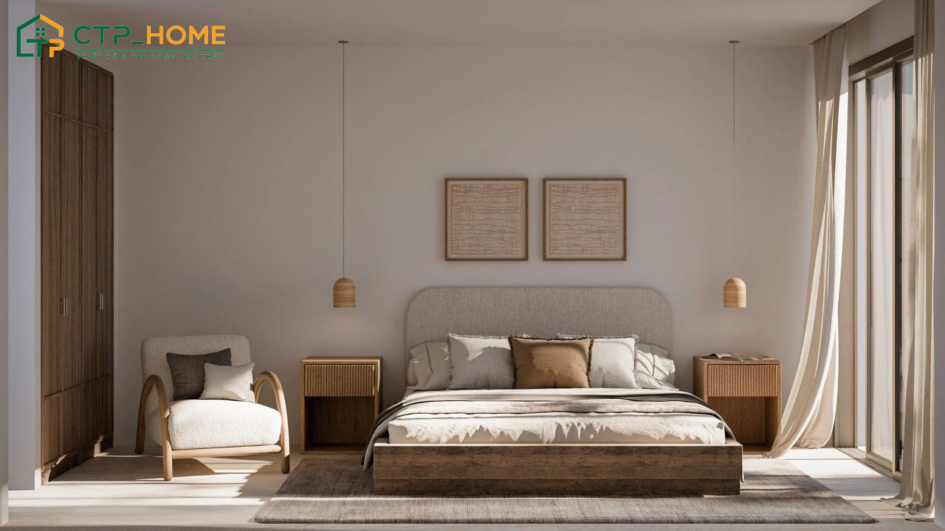 Mẫu decor phòng ngủ Nhật Bản tối giản sẽ đề cao sự thông thoáng để mang lại cảm giác thư thái và dễ chịu