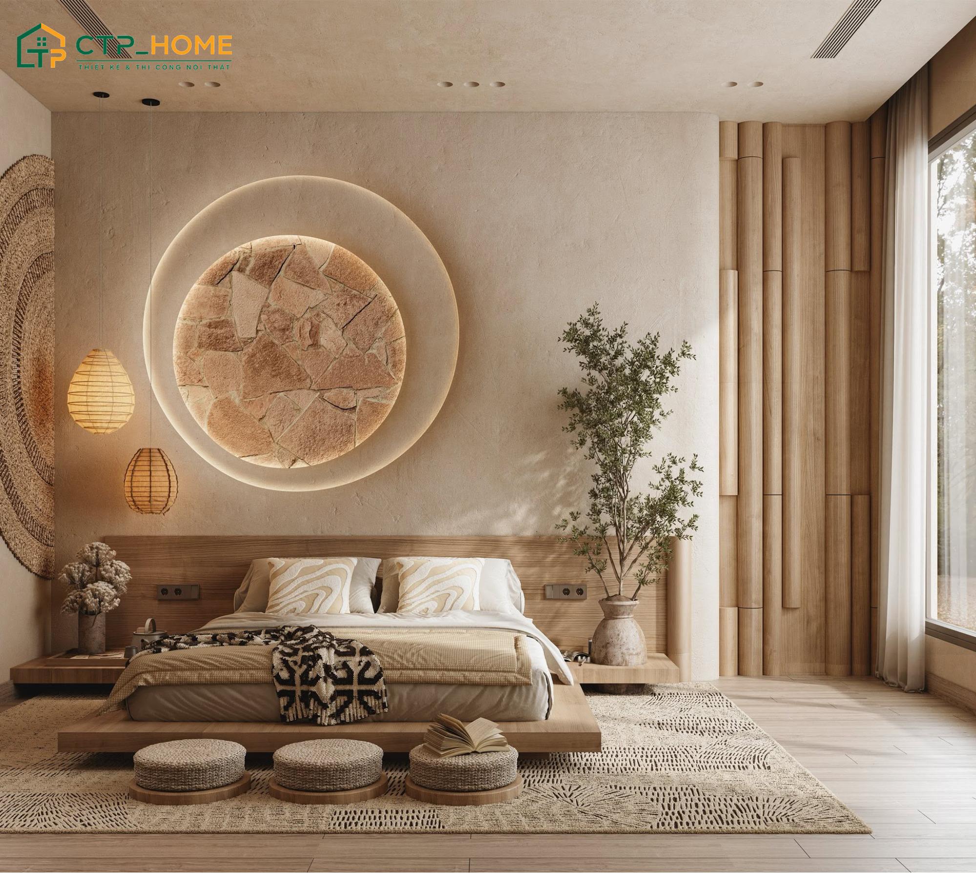 Mẫu dự án thiết kế phòng ngủ Nhật Bản tại CTP Home nổi bật với cách bố trí nội thất cân đối