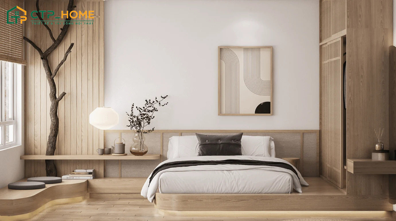 CTP Home mang đến những phương án thiết kế nội thất phòng ngủ phong cách Nhật Bản tối ưu