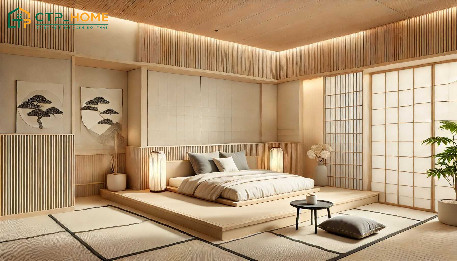 Ánh sáng tự nhiên được tận dụng tối đa giúp phòng ngủ phong cách Nhật Bản trở nên thông thoáng hơn