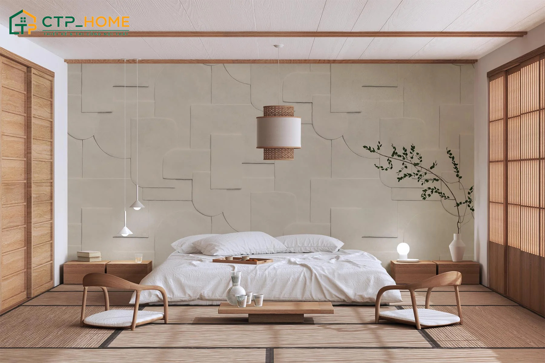 Phòng ngủ phong cách Nhật Bản được yêu thích nhờ vẻ đẹp tối giản nhưng vẫn có nét tinh tế riêng
