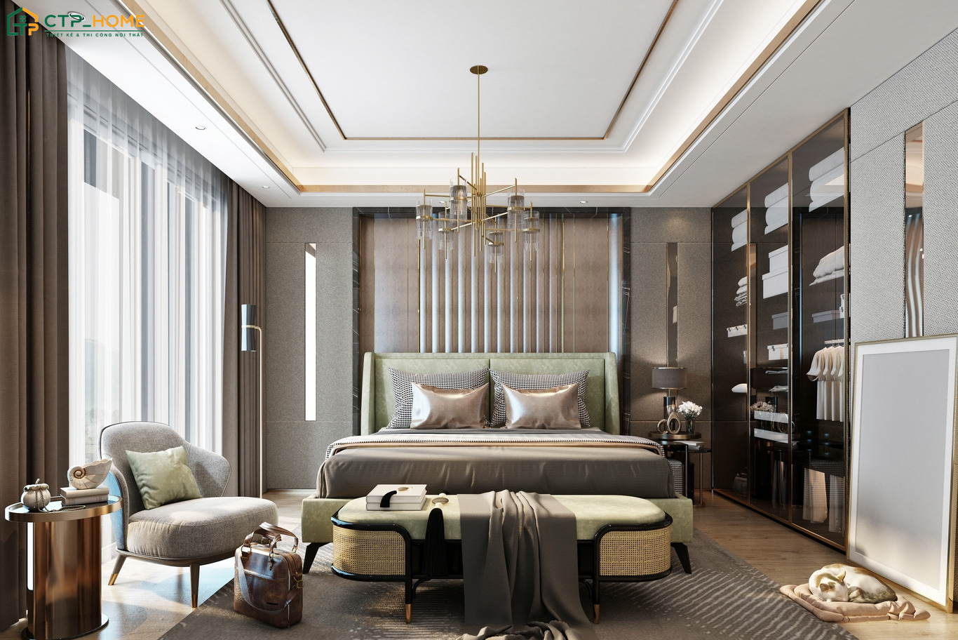Mẫu phòng ngủ Luxury sẽ được thiết kế theo sở thích và gu thẩm mỹ riêng biệt của gia chủ