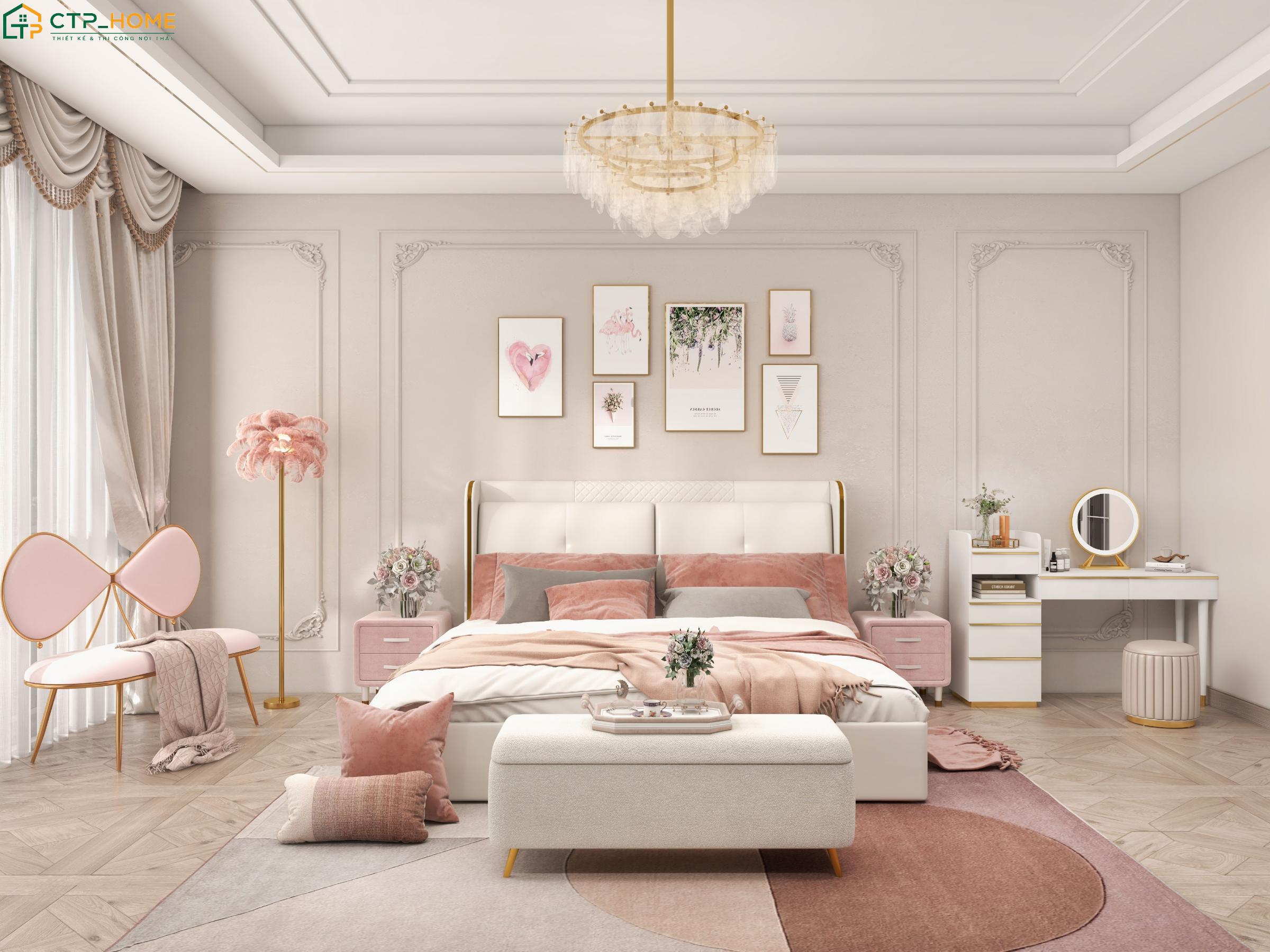 25+ Mẫu phòng ngủ màu hồng đẹp, dễ thương và thu hút người nhìn