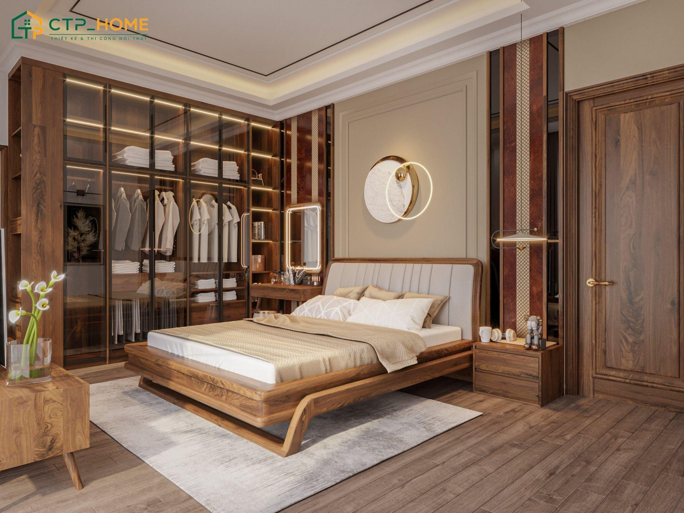 Mẫu dự án thiết kế phòng ngủ màu nâu gây ấn tượng với vẻ đẹp sang trọng, ấm cúng và có chiều sâu