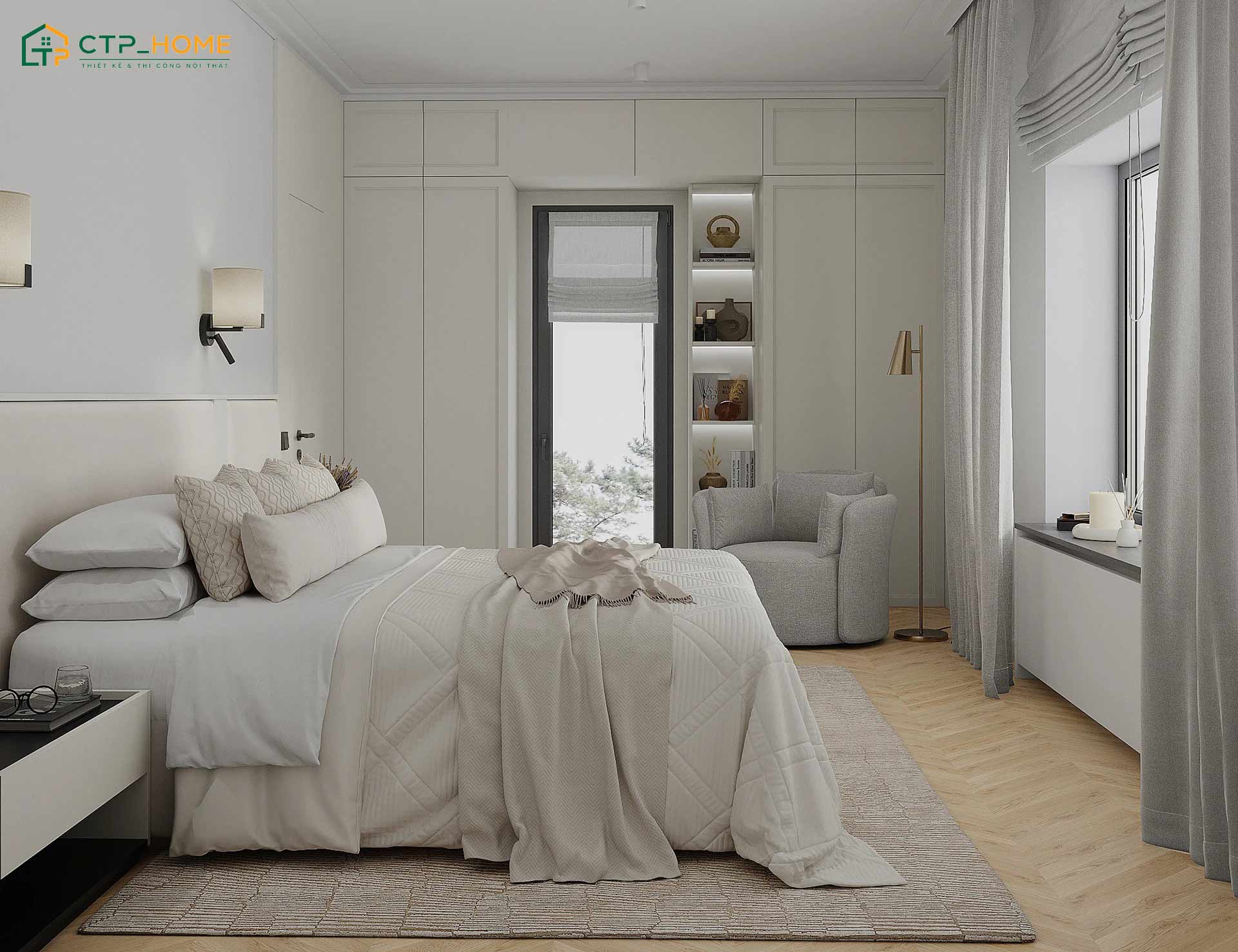 Ánh sáng tự nhiên sẽ được tận dụng tối đa để giúp căn phòng luôn thông thoáng và sáng sủa