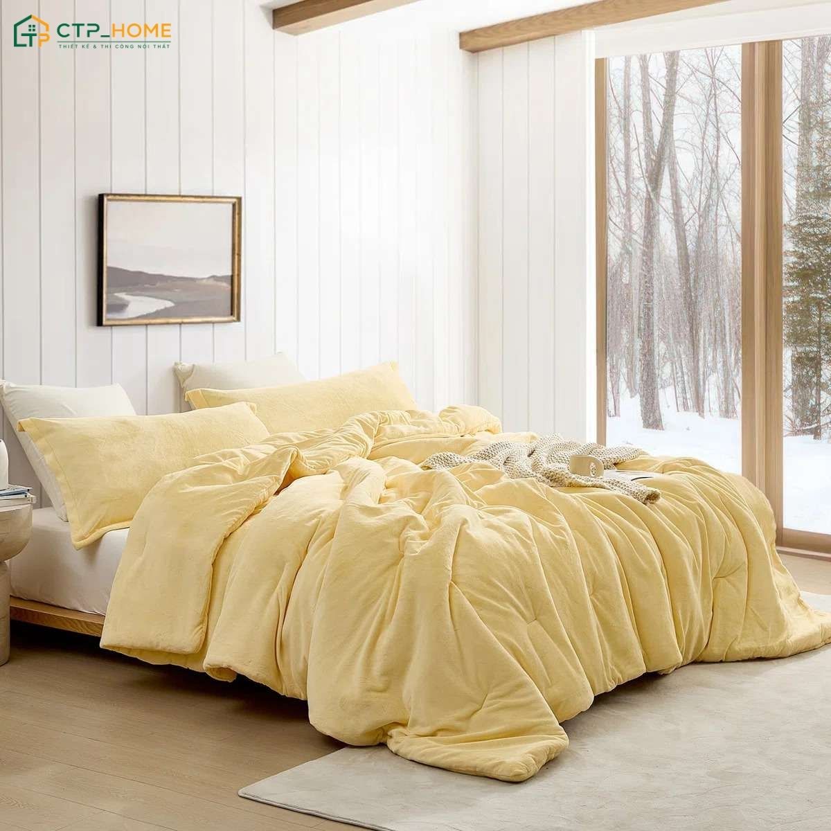 Khi thiết kế phòng ngủ tone vàng thì cần phải đảm bảo đầy đủ các yếu tố về phong thủy